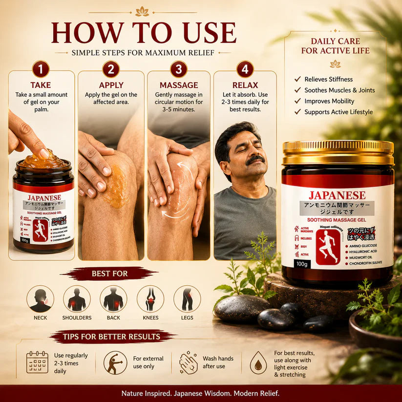 Japanese Instant Pain Relief Massage Gel (BUY 1 GET 1 FREE)