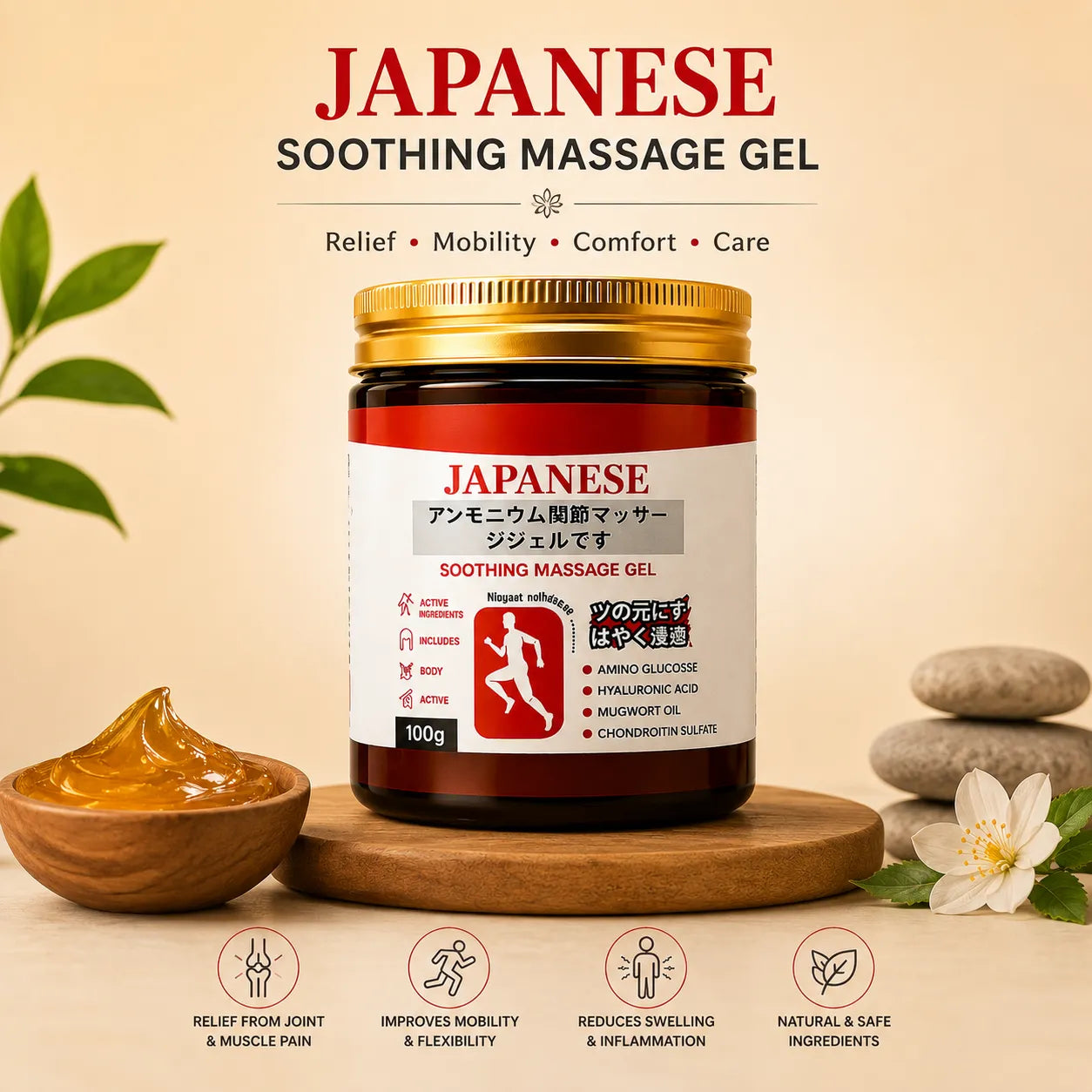 Japanese Instant Pain Relief Massage Gel (BUY 1 GET 1 FREE)