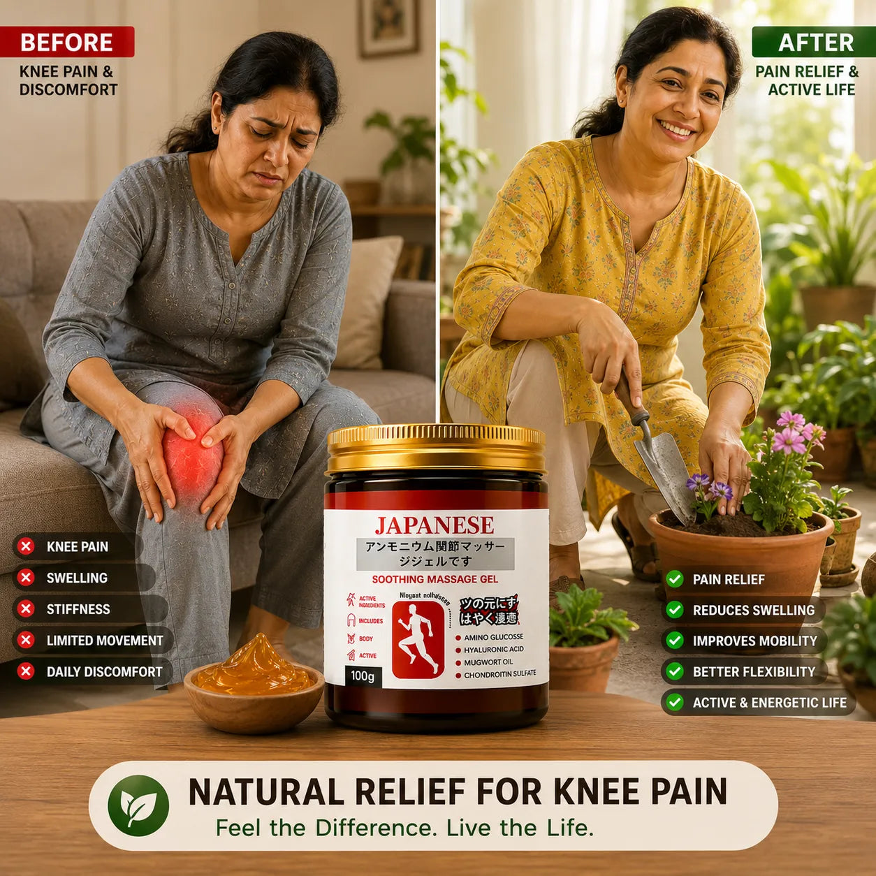 Japanese Instant Pain Relief Massage Gel (BUY 1 GET 1 FREE)